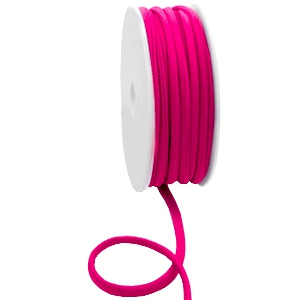 DQ stitched elastisch lint Ibiza fuchsia pink, 49cm